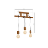 Milagro Lampa Wisząca JACK 3xE27 Dąb MLP4357 Naturalne drewno