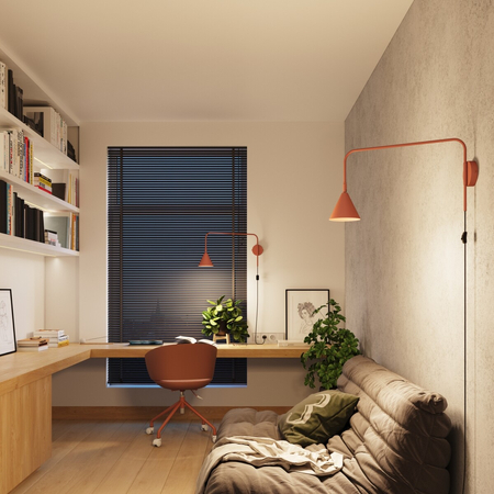 Sollux Lighting Kinkiet NOX ochra czerwona SL.1701