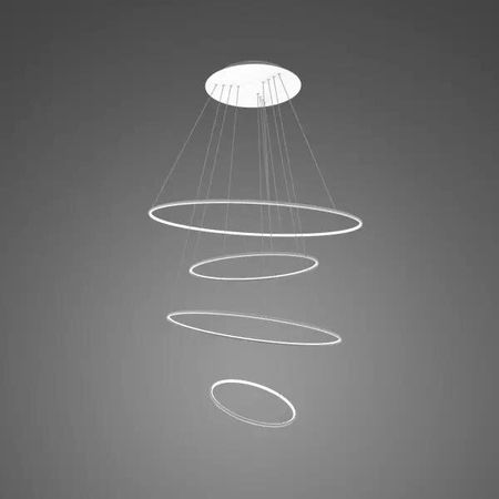 Lampa wisząca Ledowe Okręgi No.4 100cm biała 3k