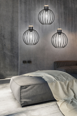 Lampa wisząca BARBADO 3 BLACK Emibig 754/3 czarny