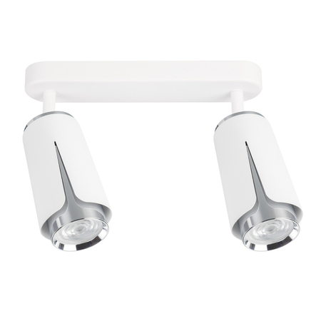 Milagro Flower Chrome Spot 2xGU10 Biały ML0273 BIAŁY + CHROM