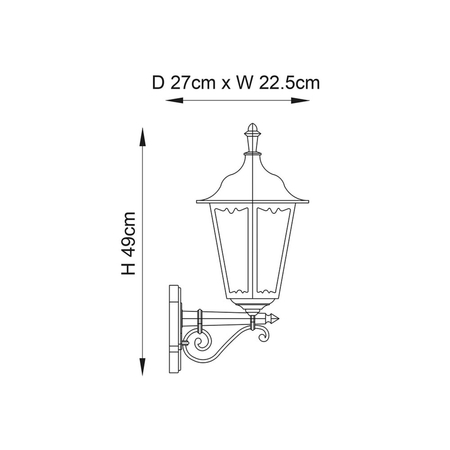 Kinkiet zewnętrzny Endon Lighting Burford 76546 czarny