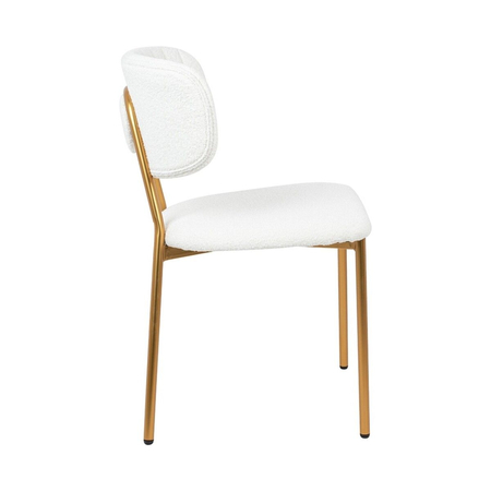 Krzesło FABIOLA BOUCLE białe