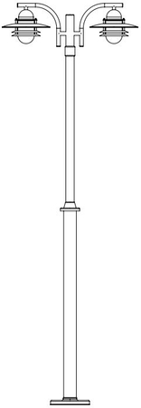 OSLO 242 HOT-DIP GALVANIZING E27 LED 2 X 9W