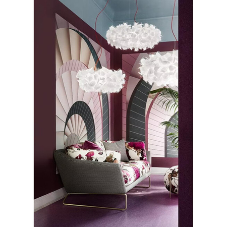 Lampa wisząca Slamp CLIZIA - MAMA NON MAMA WHITE - RED WIRE S CLISS00MNM01R00000EU biały