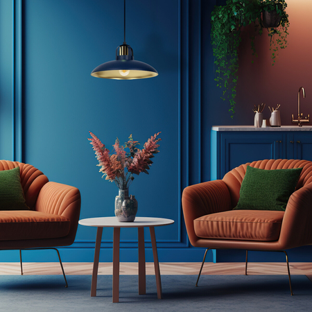 Milagro Lampa wisząca FELIX NAVY BLUE/GOLD 1xE27 MLP7714 GRANATOWY / ZŁOTY