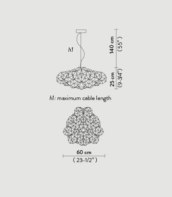Lampa wisząca Slamp DRU78SOS0000W_000 Drusa White