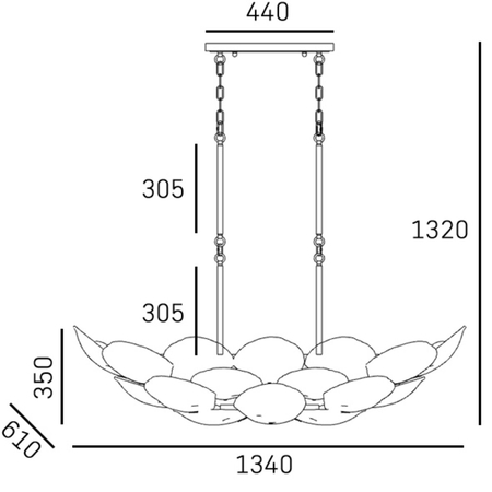 Cosmo Light Lampa wisząca WELLINGTON P26364BR