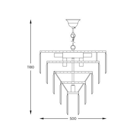 Lampa wisząca AMEDEO Zuma Line 17106/6+3+1-GD+CL złoty