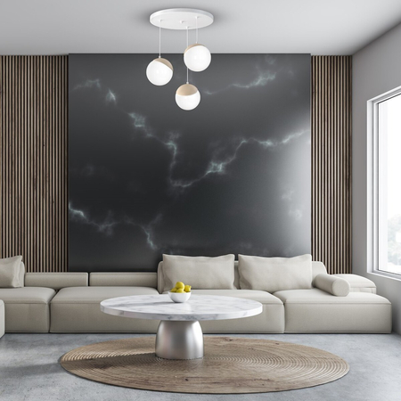 Milagro Lampa wisząca SFERA WOOD 3xE14 MLP5425 BIAŁY