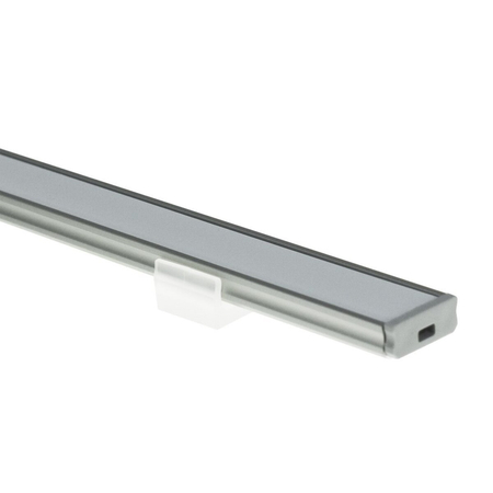 Eko-Light PROFIL ALUMINIOWY SREBRNY TYP D 2m + KLOSZ MLECZNY EKPR0088