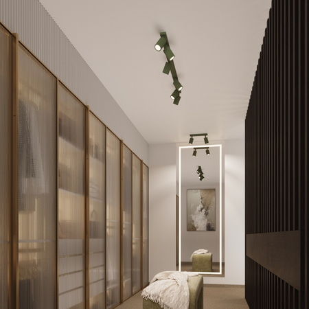 Sollux Lighting Plafon KARBON 10 zielony oliwkowy SL.1606