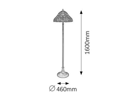 Lampa podłogowa Rabalux Mirella 8088 brąz