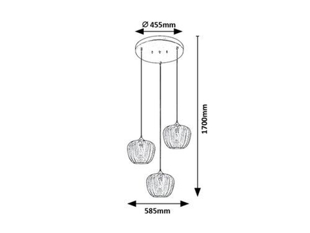 Lampa wisząca Rabalux Monet 3178 chrom