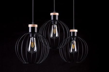 Lampa wisząca BARBADO 3 BLACK Emibig 754/3 czarny