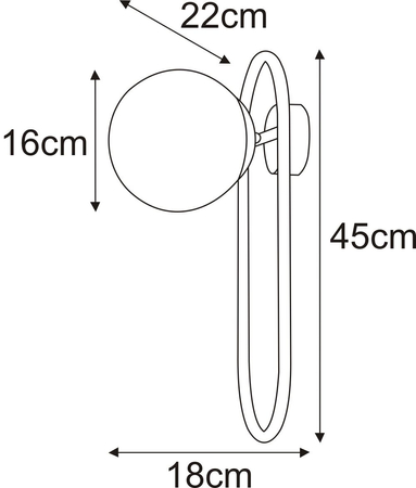 Kinkiet FINESTRA Kaja K-4964 biały/czarny