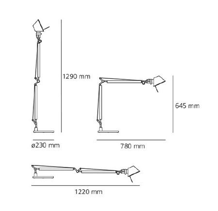 Lampa biurkowa Artemide A004420 Tolomeo