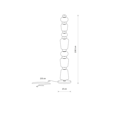 Lampa podłogowa Nowodvorski CERAMIC LED 11704 szary, brąz