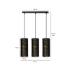 Lampa wisząca KARLI 3 BL MARBEL BLACK Emibig 1056/3 czarny