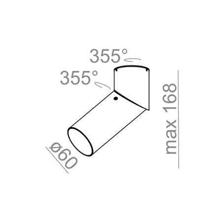 Reflektor AQForm Rotto Spot Czarny Struktura