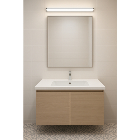 Kinkiet nad lustro Abigali Mirror 6500K 60cm srebrny