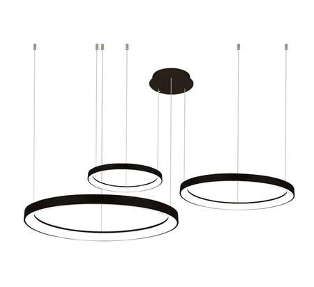 Lampa wisząca AGNES PENDANT 38+58+78 DIMM CCT SWITCH BK Azzardo AZ5024 czarny