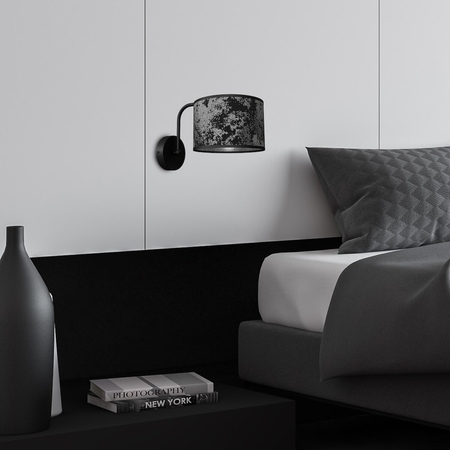 Milagro Kinkiet SATINO SILVER 1xE27 MLP7323 CZARNY