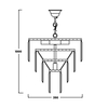 Lampa wisząca Zuma Line 17106/4+1-GLD Amedeo