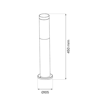 Eko-Light Słupek Ogrodowy Brooklyn 1xE27 IP44 45cm EKO1703 INOX