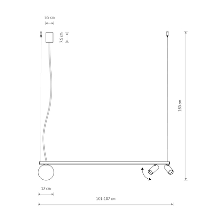 Lampa wisząca Nowodvorski FOURTY 11447 Czarny