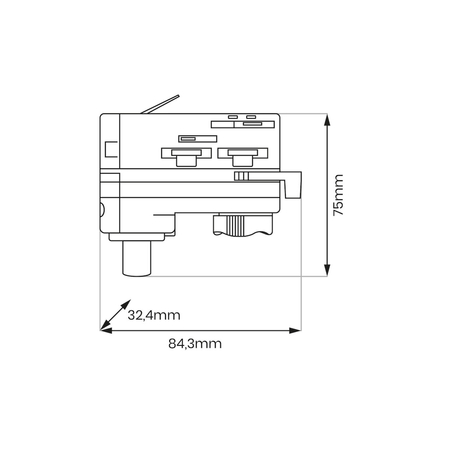 Milagro Złączka Track Biały Do Lampy Wiszącej 3-Obwodowy ML2143 BIAŁY