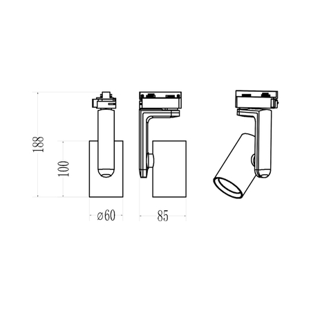 Milagro Oprawa Timor Track Biały 1xGU10 ML2284 BIAŁY