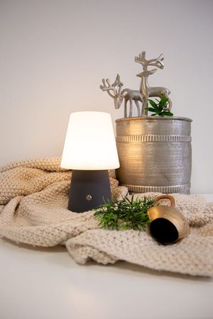 Lampa stojąca No.1 zewnętrzna ogrodowa 2700K RGB ściemnialna z baterią 30cm, czarna 32585L antracyt