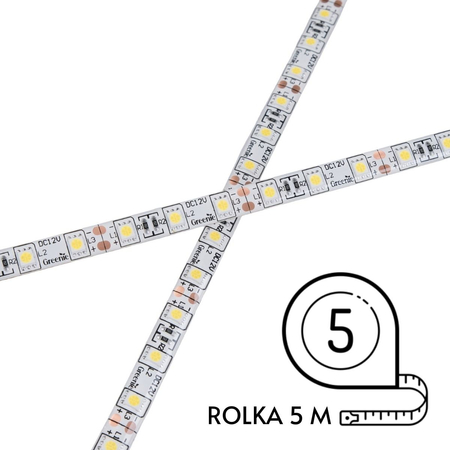Taśma LED Greenie RGB 1m 60 diod 5050, wodoodporna IP65, 14.4W/mb RGB Rolka 5m