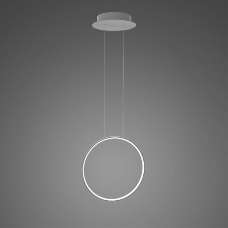 Lampa wisząca Ledowe Okręgi No.1 X 40cm 3k srebrny