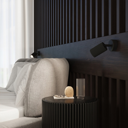 Sollux Lighting Kinkiet KARBON czarny z włącznikiem SL.1579