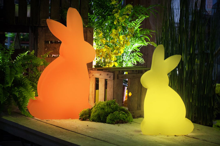 Królik LED Lampa zewnętrzna ogrodowa 4000K RGB 50cm 32478L biały