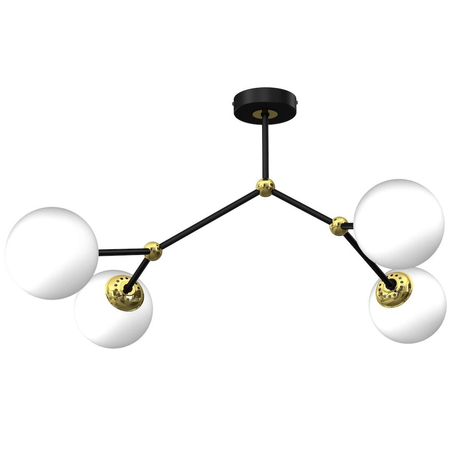 Milagro Lampa sufitowa JOY BLACK / GOLD 4xE14 MLP7461 CZARNY / ZŁOTY
