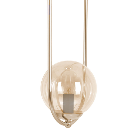 Lampa wisząca Kaja SVEN K-5397 złoty, bursztynowy