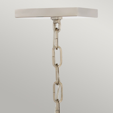 Lampa wisząca / Półplafon Stinson - 4 źródła światła - Czarny / Polerowany nikiel Quintiesse QN-STINSON-4P-L-BK