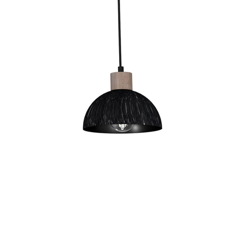 Milagro Lampa wisząca ERIK Sawn black/Patinated wood 2XE27 MLP7639 PRZECIERANY CZARNY / DREWNO PATYNOWANE