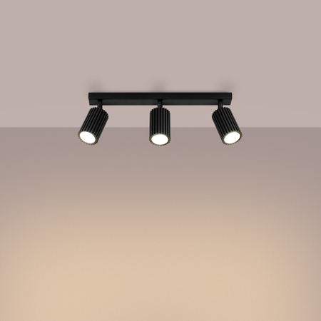 Sollux Lighting Plafon KARBON 3L czarny SL.1581