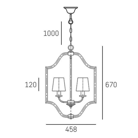 Cosmo Light Lampa wisząca NEW YORK P04380CH-BK
