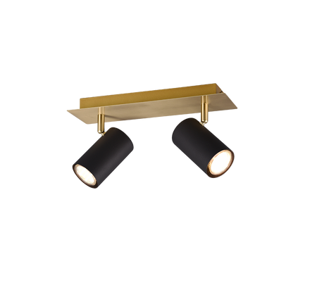 Kinkiet Trio 802400280 czarny/złoty
