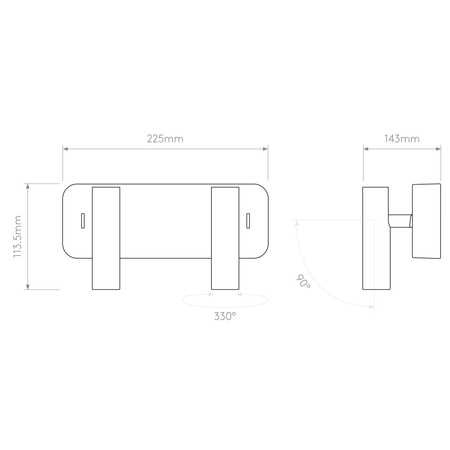 Kinkiet Astro Enna Twin 1058197 Brązowy