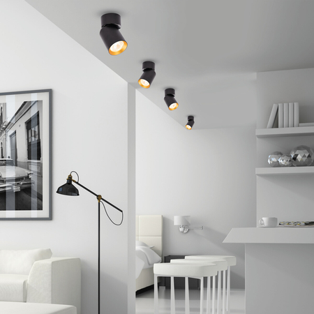 Milagro Spot Andy 1xGU10 Czarny + Złoty ML9933 CZARNY / ZŁOTY