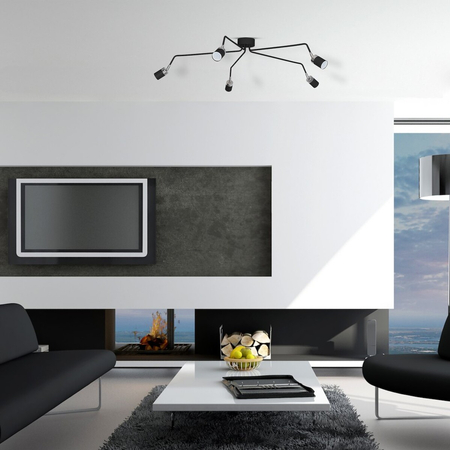 Milagro Lampa sufitowa JOKER BLACK/CHROME 5xGU10 MLP1341 CZARNY