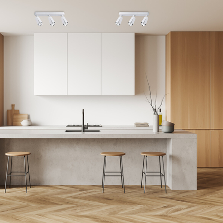 Milagro Flower Chrome Spot 3xGU10 Biały ML0274 BIAŁY + CHROM