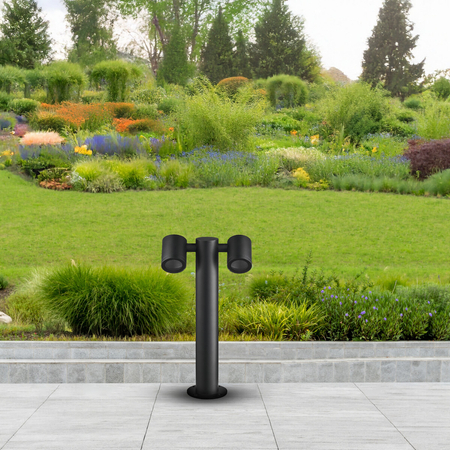 Eko-Light Słupek Ogrodowy Ketto 2xGU10 IP44 EKO8340 CZARNY