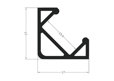 Profil LED P3-1C2 Greenie 2m czarny lakierowany kątowy